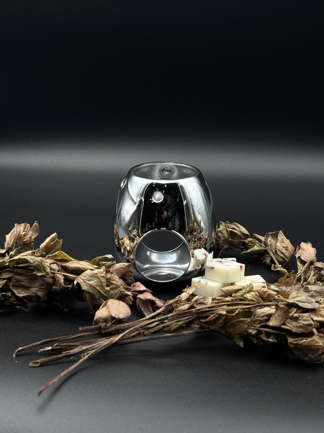Bespoke Chrome glass wax burner